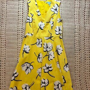 Draper James Summer Floral Love Circle Dress Yellow